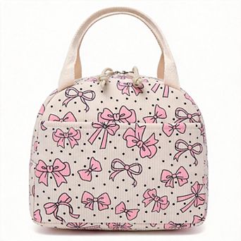Corduroy Lunch Tote Women Work Picnic Travel