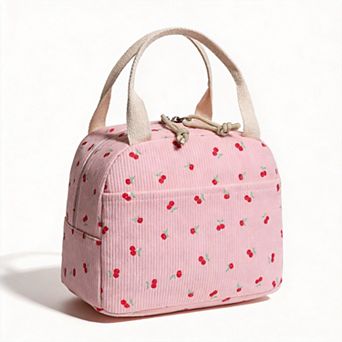 Corduroy Lunch Tote Women Work Picnic Travel