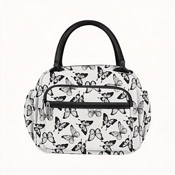 Lunch Bag Women Quilted Cooler Waterproof Butterfly