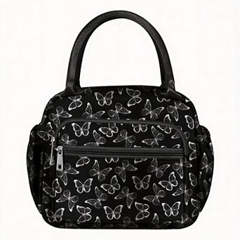 Lunch Bag Women Quilted Cooler Waterproof Butterfly