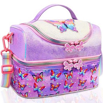 Lunch Bag Double Decker Cooler Box Washable Reusable School