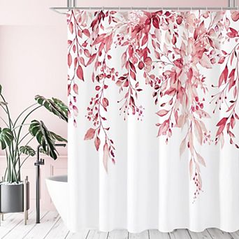Eucalyptus Leaves Shower Curtain Watercolor Plant Bathroom Decor