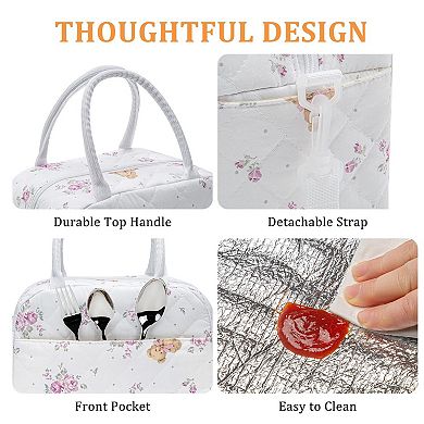 Women's Quilted Insulated Lunch Bag Tote