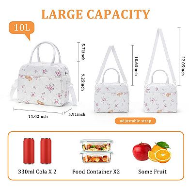 Women's Quilted Insulated Lunch Bag Tote
