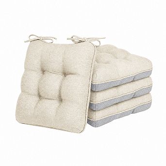 Memory Foam Chair Cushions Set For Indoor Outdoor Dining Office Patio Support