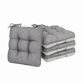 Memory Foam Chair Cushions Set For Indoor Outdoor Dining Office Patio Support