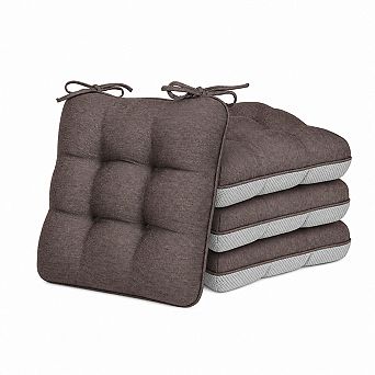 Memory Foam Chair Cushions Set Non Slip Comfort Support For Indoor Outdoor Use