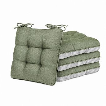 Memory Foam Chair Cushions Set Non Slip Comfort Support For Indoor Outdoor Use