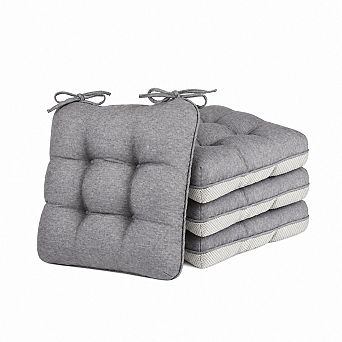 Memory Foam Chair Cushions Set Non Slip Comfort Support For Indoor Outdoor Use