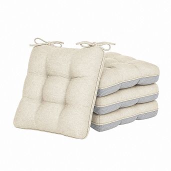 Memory Foam Chair Cushions Set Indoor Outdoor Non Slip Support Seat Pads for Home Office Patio