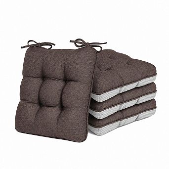 Memory Foam Chair Cushions Set Indoor Outdoor Non Slip Support Seat Pads for Home Office Patio