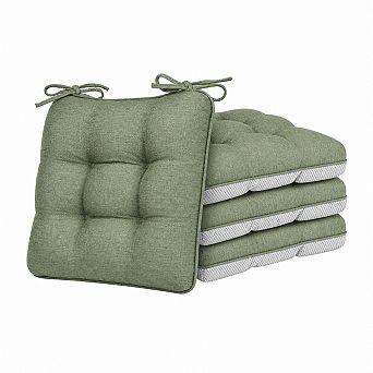 Memory Foam Chair Cushions Set Indoor Outdoor Non Slip Support Seat Pads for Home Office Patio