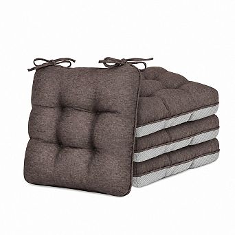 Memory Foam Chair Cushions Non Slip Ties Comfort Support For Indoor Outdoor Use