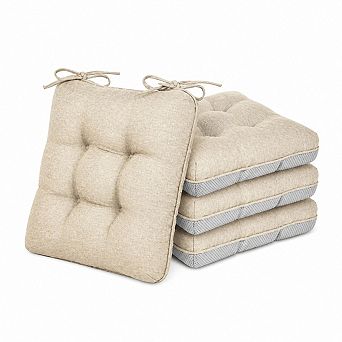 Memory Foam Chair Cushions Non Slip Ties Comfort Support For Indoor Outdoor Use