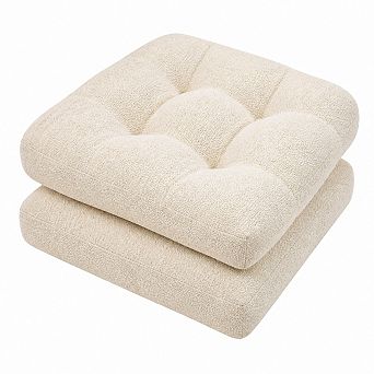 Tufted Chenille Dining Chair Cushions Non Slip Soft Supportive Seat Pads
