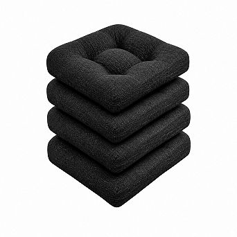 Tufted Chenille Dining Chair Cushions Non Slip Supportive Soft Indoor Pads