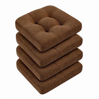 Tufted Chenille Dining Chair Cushions Non Slip Supportive Soft Indoor Pads