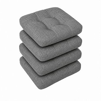 Tufted Chenille Dining Chair Cushions Non Slip Supportive Soft Indoor Pads