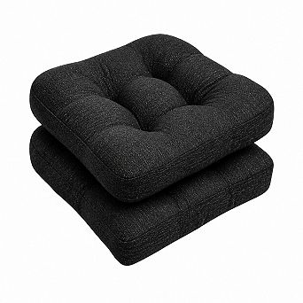 Tufted Chenille Dining Chair Cushions Non Slip Soft Supportive Indoor Pads
