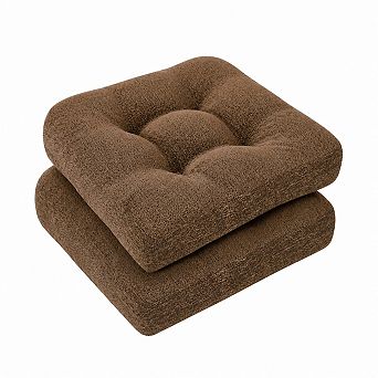 Tufted Chenille Dining Chair Cushions Non Slip Soft Supportive Indoor Pads