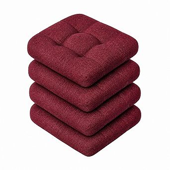 Tufted Chenille Dining Chair Cushions Non Slip Supportive Soft Seat Pads