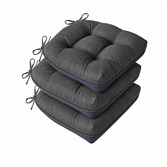 Tufted Dining Chair Cushions Non Slip Foam Pads Indoor Outdoor Comfort Seat Pads