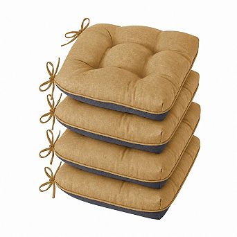 Tufted Dining Chair Cushions Non Slip Foam Pads Indoor Outdoor Comfort Seat Pads