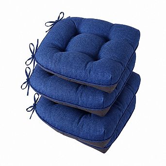 Tufted Dining Chair Cushions Non Slip Foam Pads Indoor Outdoor Comfort Seat Pads