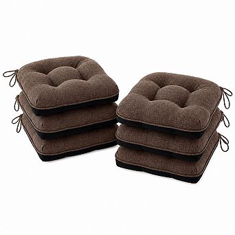Memory Foam Dining Chair Cushions Set of 4 Non Slip Tied Comfort Pads