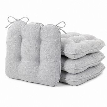 Memory Foam Dining Chair Cushions Set of 4 Non Slip Tied Comfort Pads