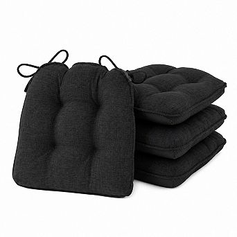 Memory Foam Dining Chair Cushions Set of 4 Non Slip Tied Comfort Pads