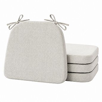 Non Slip Dining Chair Cushions Foam Support Removable Cover Tied Secure Fit Indoor Seat Pads