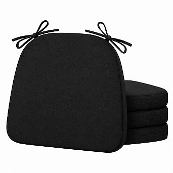 Non Slip Dining Chair Cushions Foam Support Removable Cover Tied Secure Fit Indoor Seat Pads