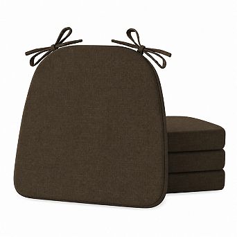 Non Slip Dining Chair Cushions Foam Support Removable Cover Tied Secure Fit Indoor Seat Pads