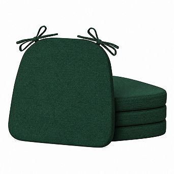 Non Slip Dining Chair Cushions Foam Support Removable Cover Tied Secure Fit Indoor Seat Pads