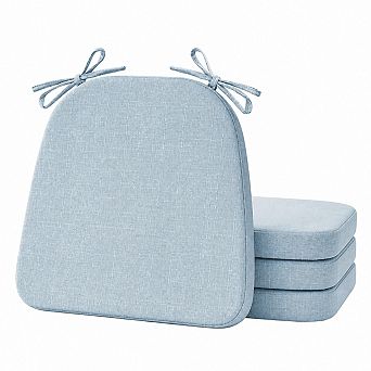 Non Slip Dining Chair Cushions Foam Support Removable Cover Tied Secure Fit Indoor Seat Pads