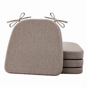 Non Slip Dining Chair Cushions Foam Support Removable Cover Tied Secure Fit Indoor Seat Pads
