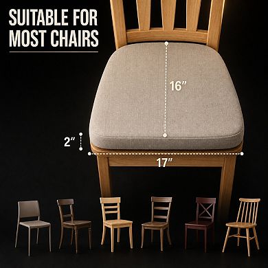 Non Slip Indoor Dining Chair Cushions With Ties Removable Cover Foam Support