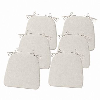 Non Slip Indoor Dining Chair Cushions With Ties Removable Cover Foam Support