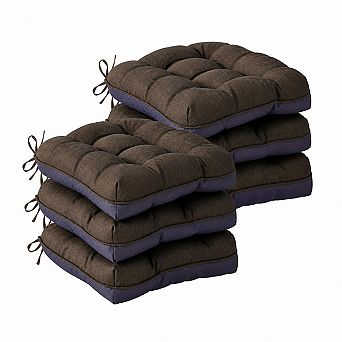 Tufted Non Slip Dining Chair Cushions Foam Pads With Ties For Indoor Kitchen