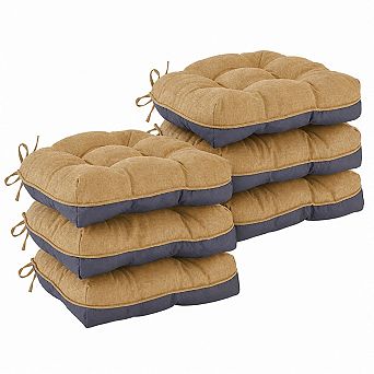 Tufted Non Slip Dining Chair Cushions Foam Pads With Ties For Indoor Kitchen