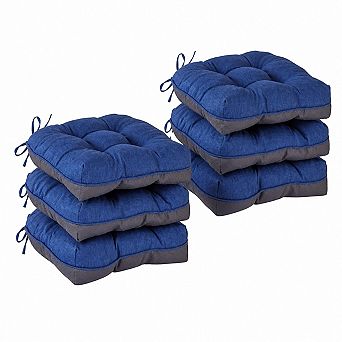 Tufted Non Slip Dining Chair Cushions Foam Pads With Ties For Indoor Kitchen