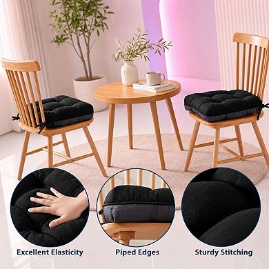 Tufted Non Slip Dining Chair Cushions Foam Pads With Ties For Indoor Kitchen