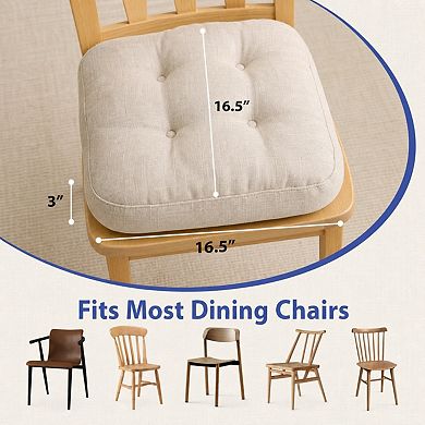 Memory Foam Dining Chair Cushions Non Slip Adjustable Height Removable Washable