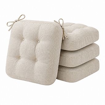 Memory Foam Dining Chair Cushions Non Slip Adjustable Height Removable Washable