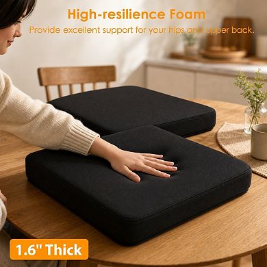 Memory Foam Chair Cushions Non Slip Soft Comfortable Durable Easy Clean For Dining Kitchen Office