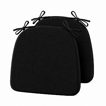 Non Slip Dining Chair Cushions Set With Ties Removable Covers Foam Support