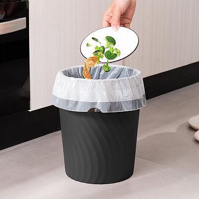 3 Pack 1.8 Gallon Slim Plastic Trash Can For Bathroom Kitchen Office Dorm Bedroom