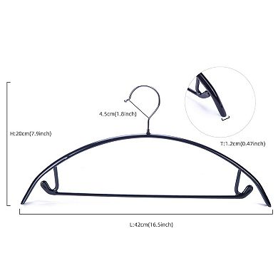 Heavy Duty PVC Coated Hangers 20 Pack Non Slip Multi Use
