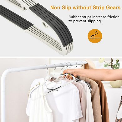 30 Pack Slim Non Slip Plastic Hangers Heavy Duty Space Saving Multifunctional